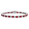 Gold Diamond & Oval Gemstone Bracelets