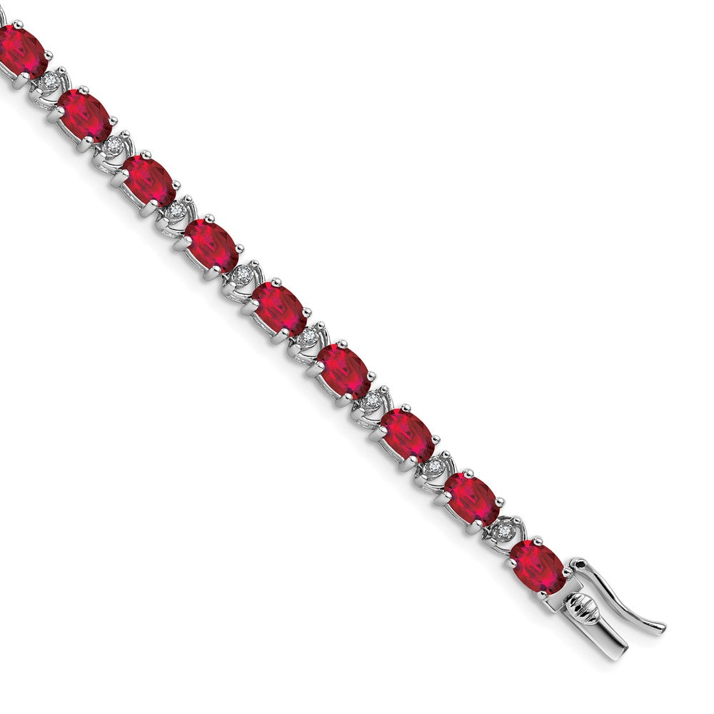 Gold Diamond & Oval Gemstone Bracelets