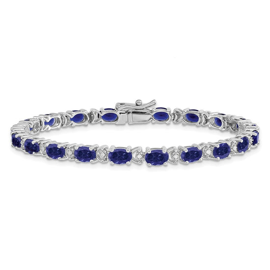 Gold Diamond & Oval Gemstone Bracelets