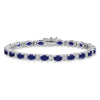 Gold Diamond & Oval Gemstone Bracelets