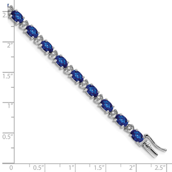 Gold Diamond & Oval Gemstone Bracelets