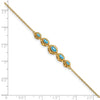 Gold Marquise Gemstone Bracelets