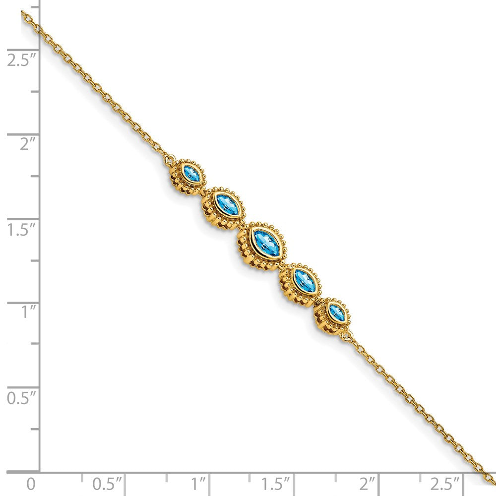 Gold Marquise Gemstone Bracelets
