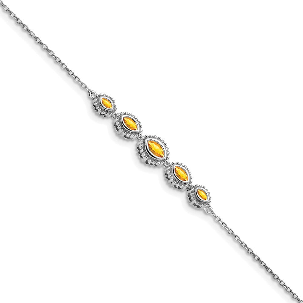 Gold Marquise Gemstone Bracelets