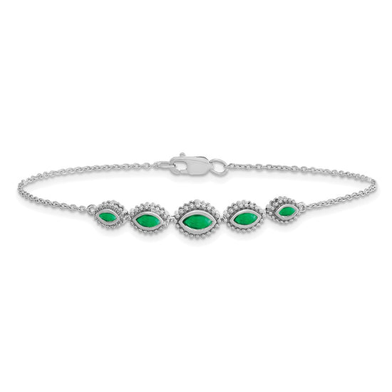 Gold Marquise Gemstone Bracelets