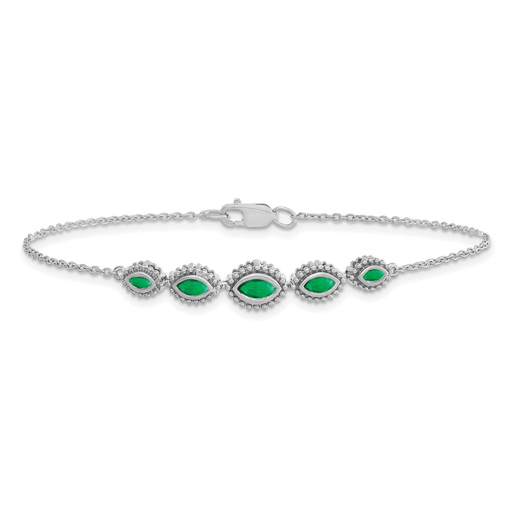 Gold Marquise Gemstone Bracelets