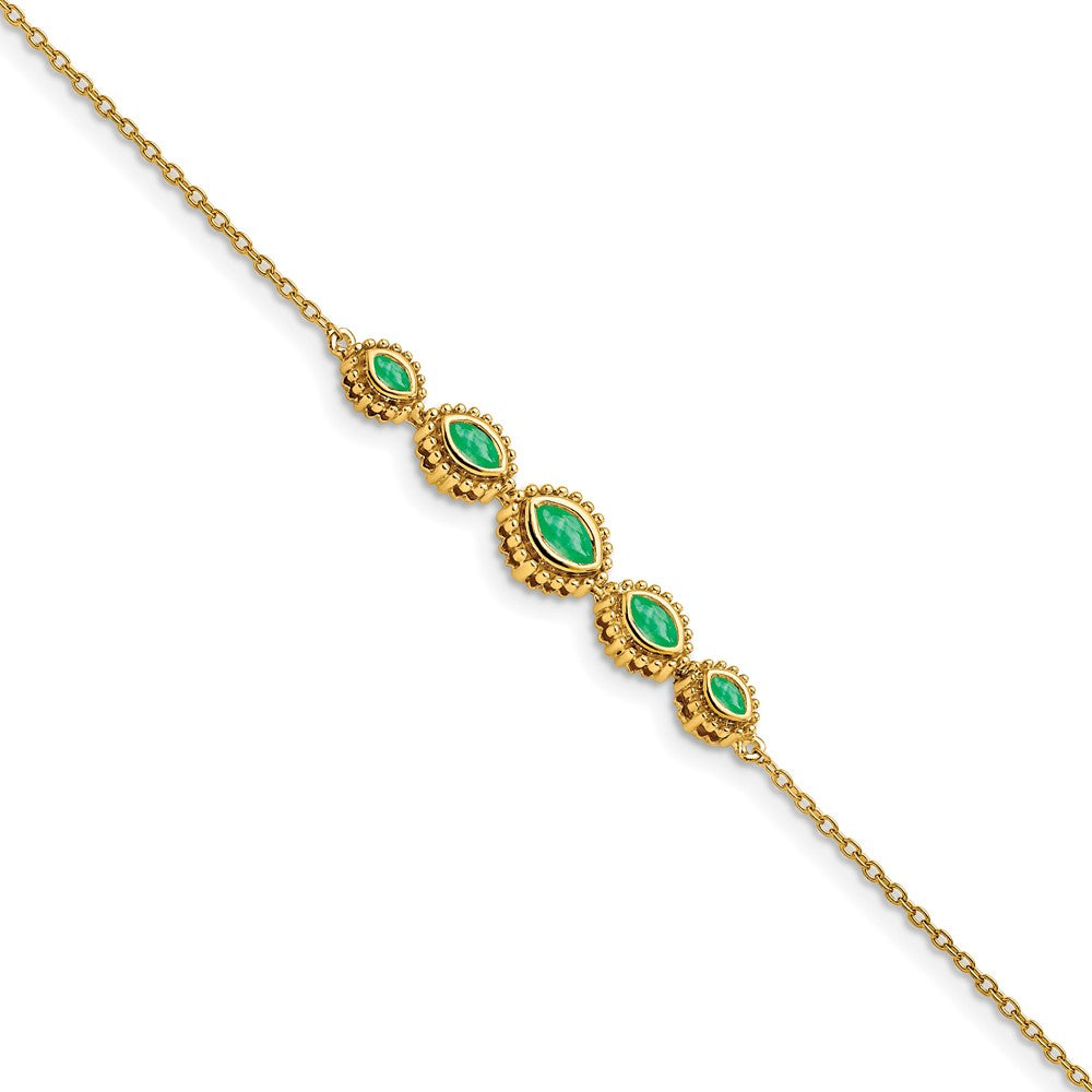 Gold Marquise Gemstone Bracelets