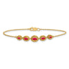 Gold Marquise Gemstone Bracelets