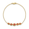 Gold Marquise Gemstone Bracelets