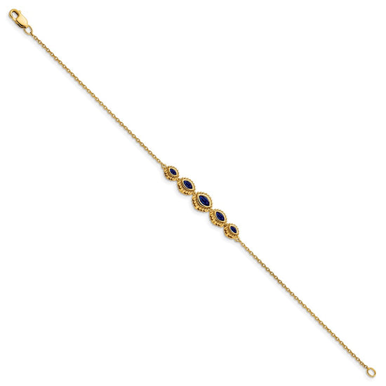 Gold Marquise Gemstone Bracelets