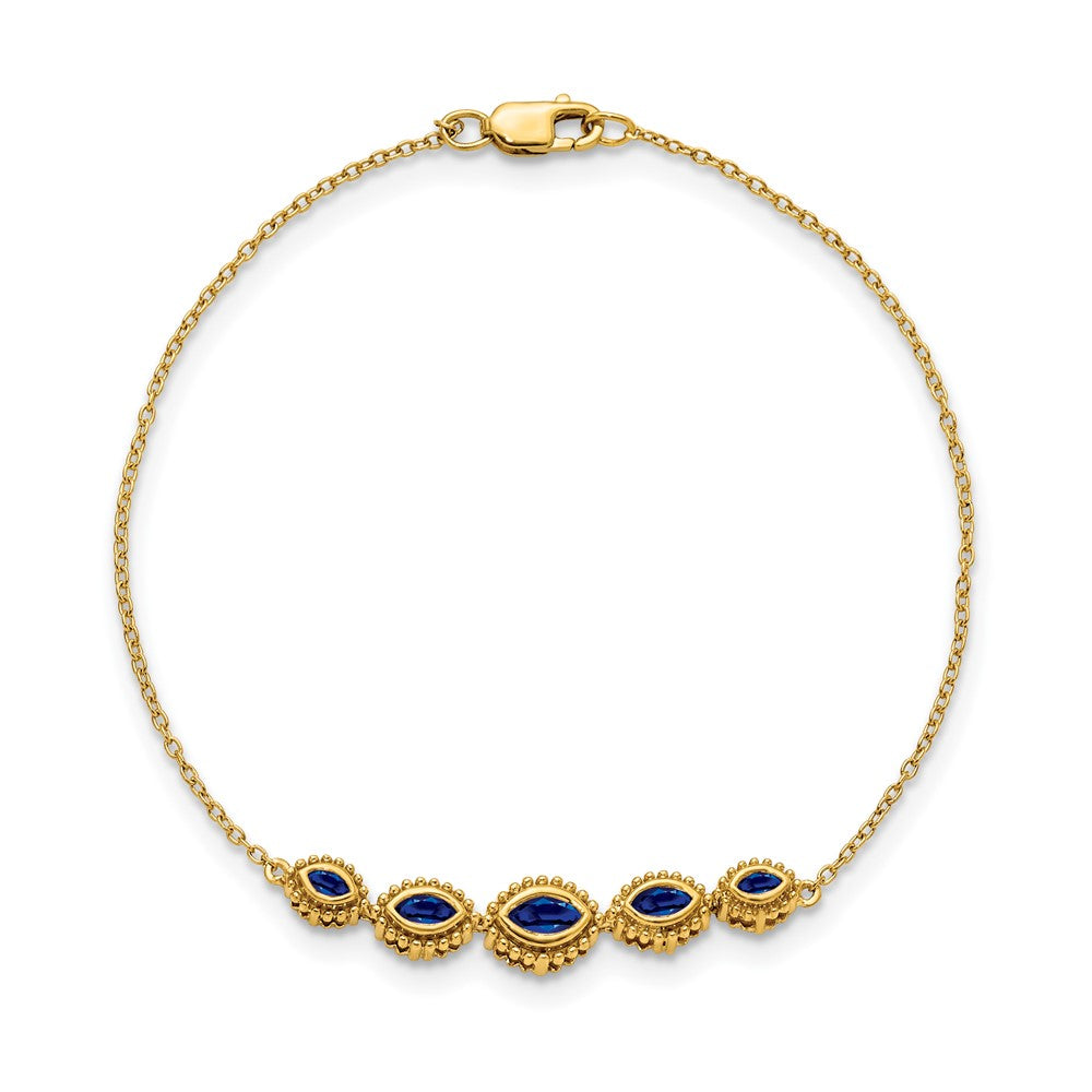 Gold Marquise Gemstone Bracelets