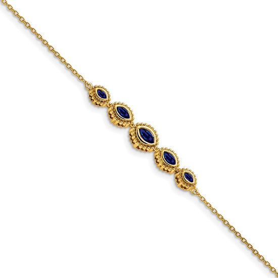 Gold Marquise Gemstone Bracelets
