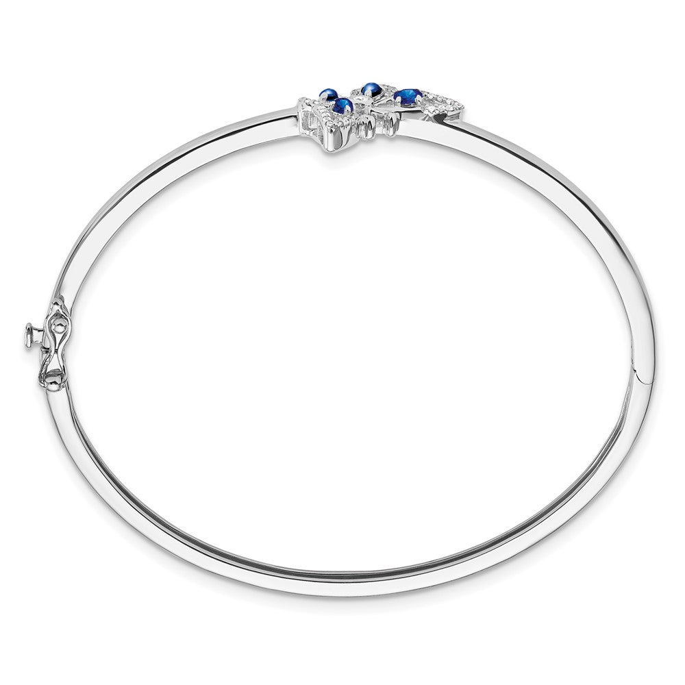 Gold Diamond & Gemstone Butterfly Bangles