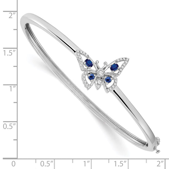 Gold Diamond & Gemstone Butterfly Bangles