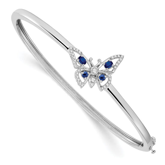 Gold Diamond & Gemstone Butterfly Bangles