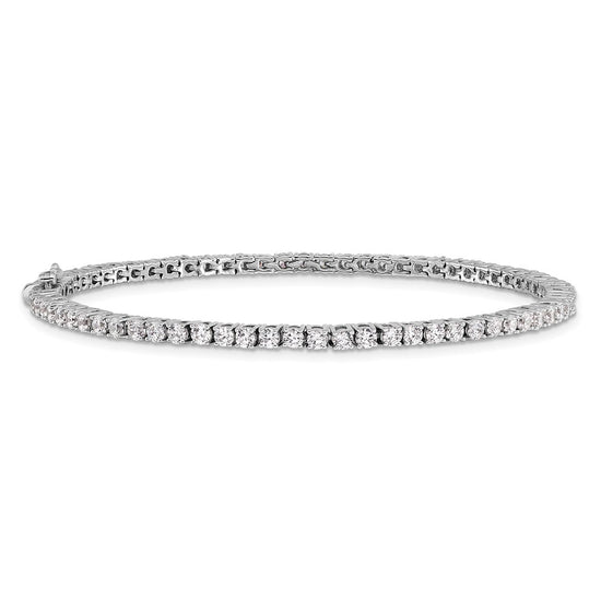 14k 4 3/8 carat Lab Grown Diamond VS/SI+ G+ Complete 7.5 inch Tennis Bracelet