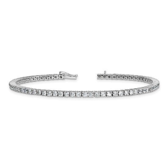 14k 4 3/8 carat Lab Grown Diamond VS/SI+ G+ Complete 7.5 inch Tennis Bracelet