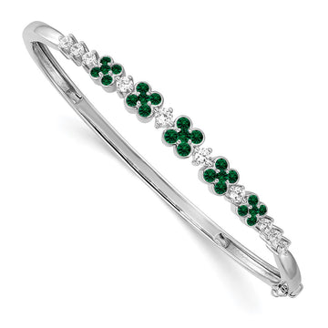 Hinged Lab Grown Diamond & Gemstone Bangles