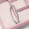 14k White Gold 1 1/2 carat Lab Grown Diamond VS/SI+ G+ Complete Bangle Bracelet