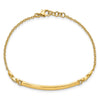 14k Complete 1/8 carat Diamond 7 inch ID Bracelet with 0.5 inch Extender