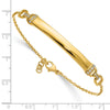 14k Complete 1/8 carat Diamond 7 inch ID Bracelet with 0.5 inch Extender