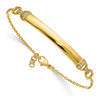 14k Complete 1/8 carat Diamond 7 inch ID Bracelet with 0.5 inch Extender