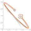 Gold Diamond Flower Cuff Bangles