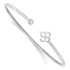 Gold Diamond Flower Cuff Bangles