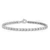 14k White Gold 1/4 carat Lab Grown Diamond VS/SI+ G+ Complete 7 inch Fancy Tennis Bracelet