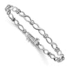 14k White Gold 1/2 carat Lab Grown Diamond VS/SI+ G+ Complete 7.25 inch Infinity Bracelet