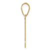 14k Polished Block Number 1 Pendant
