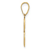 14k Polished Block Number 3 Pendant