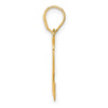 14k Polished Block Number 12 Pendant
