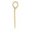 14k Polished Block Number 14 Pendant