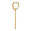 14k Polished Block Number 15 Pendant
