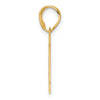 14k Polished Block Number 17 Pendant