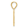 14k Polished Block Number 18 Pendant