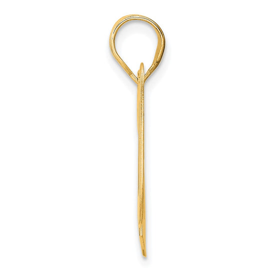 14k Polished Block Number 20 Pendant