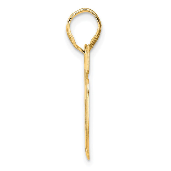 14k Polished Block Number 25 Pendant