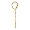 14k Polished Block Number 25 Pendant