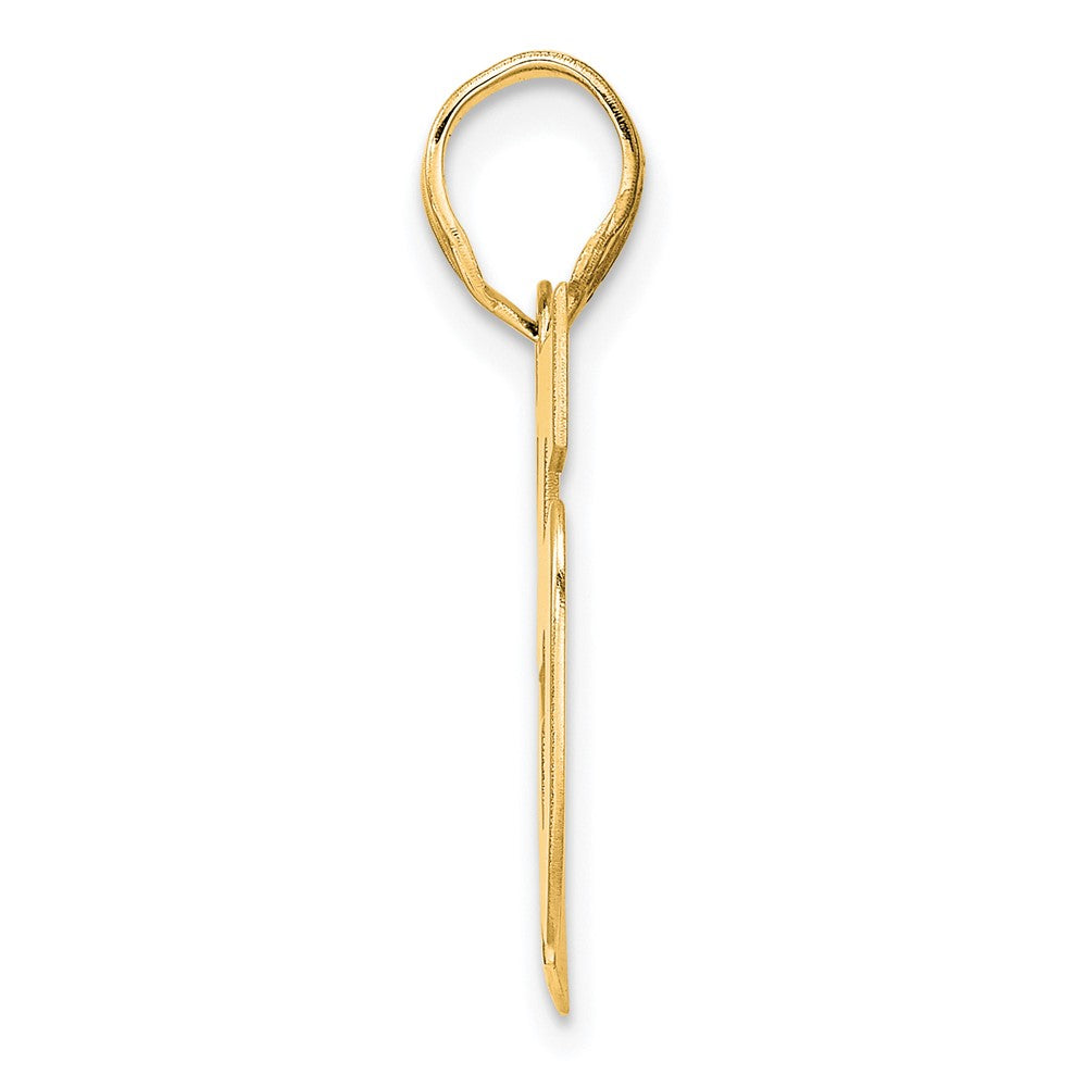 14k Polished Block Number 25 Pendant