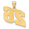 14k Polished Block Number 26 Pendant