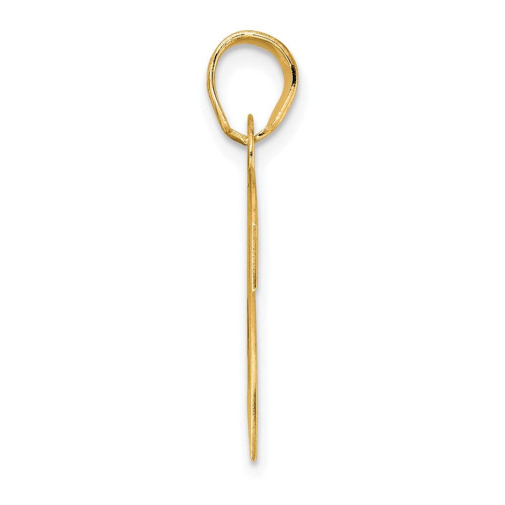 14k Polished Block Number 29 Pendant