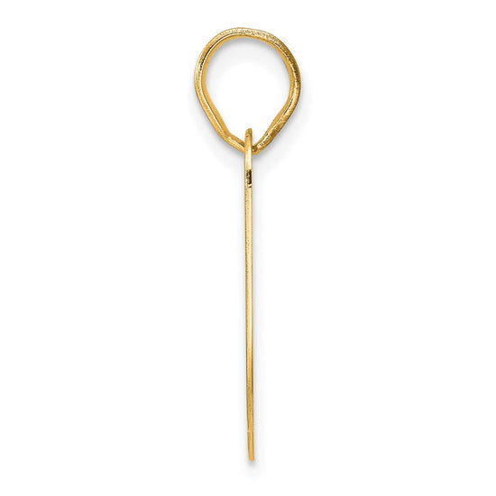 14k Polished Block Number 30 Pendant