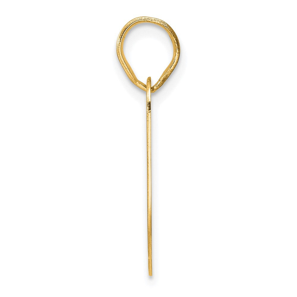 14k Polished Block Number 30 Pendant