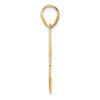 14k Polished Block Number 34 Pendant