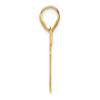 14k Polished Block Number 35 Pendant