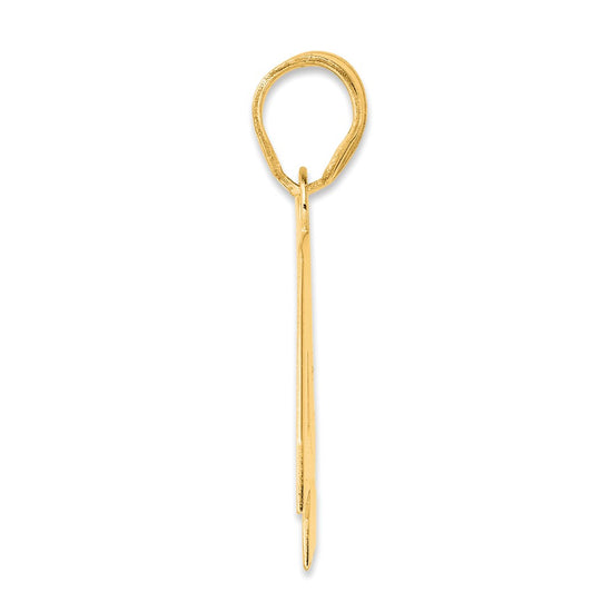 14k Polished Block Number 45 Pendant