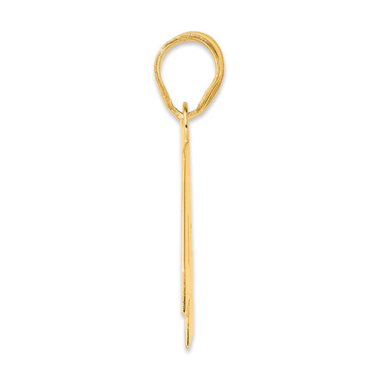 14k Polished Block Number 45 Pendant