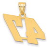 14k Polished Block Number 47 Pendant